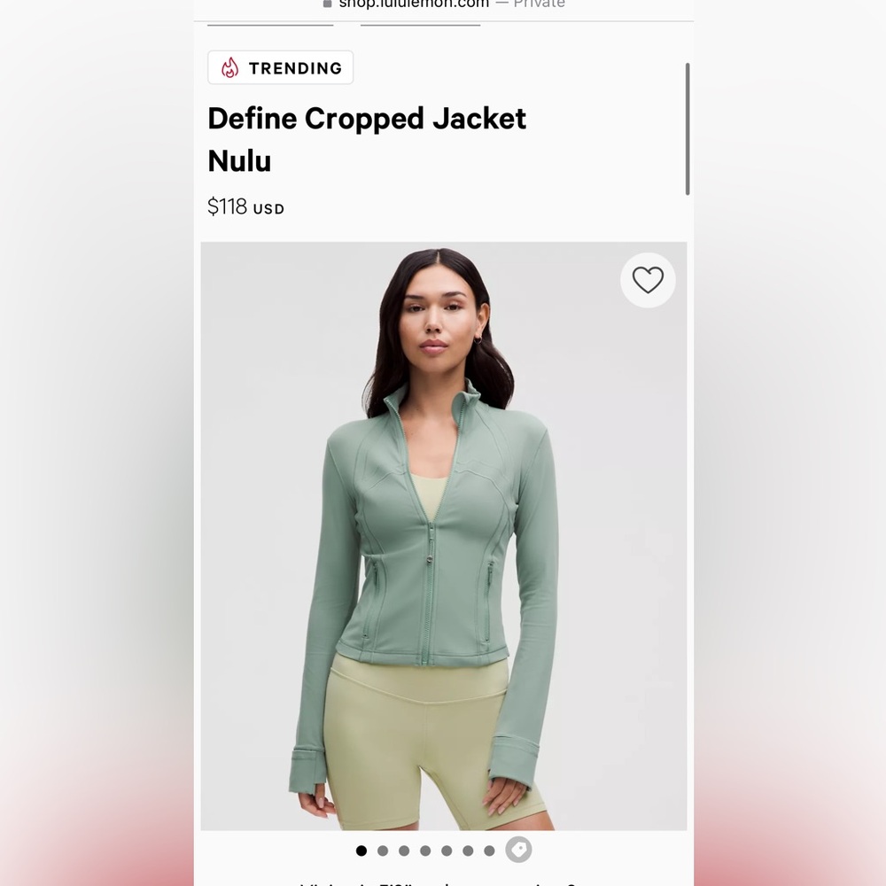 Lululemon cropped jacket Nulu